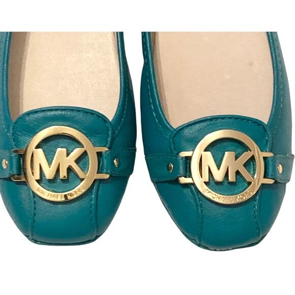 Michael Kors Womens Shoes Green Fulton Moccasins Flats 7 Leather Upper Slip On - Picture 5 of 15